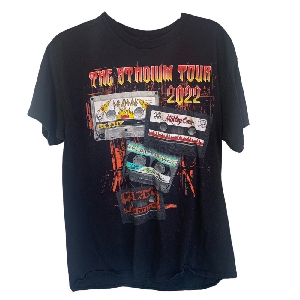 Motley Crue Def Leppard Joan Jett Concert T-shirt The Stadium Tour SzL